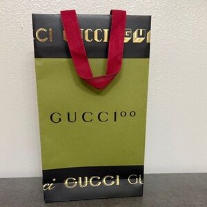Gucci Olive and Black Bag with Red Handles 100th anniversay